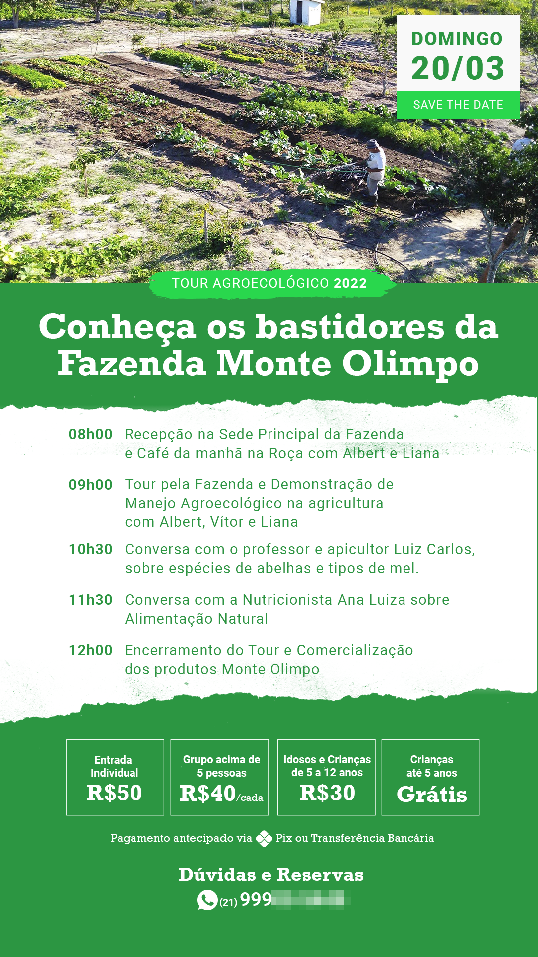 Stories Divulgação Tour Bastidores da Monte Olimpo